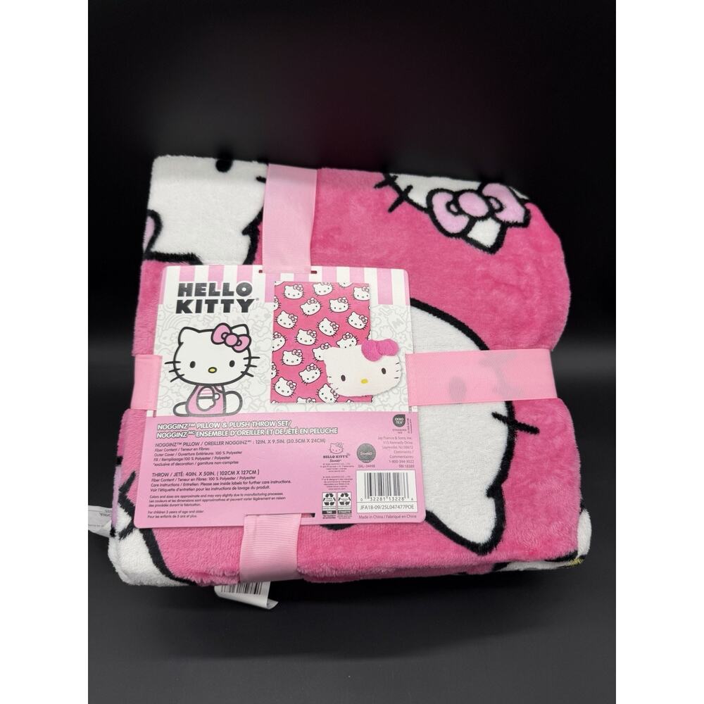 Hello Kitty Pillow & Plush Throw Blanket Set NWT - Picture 5 of 5